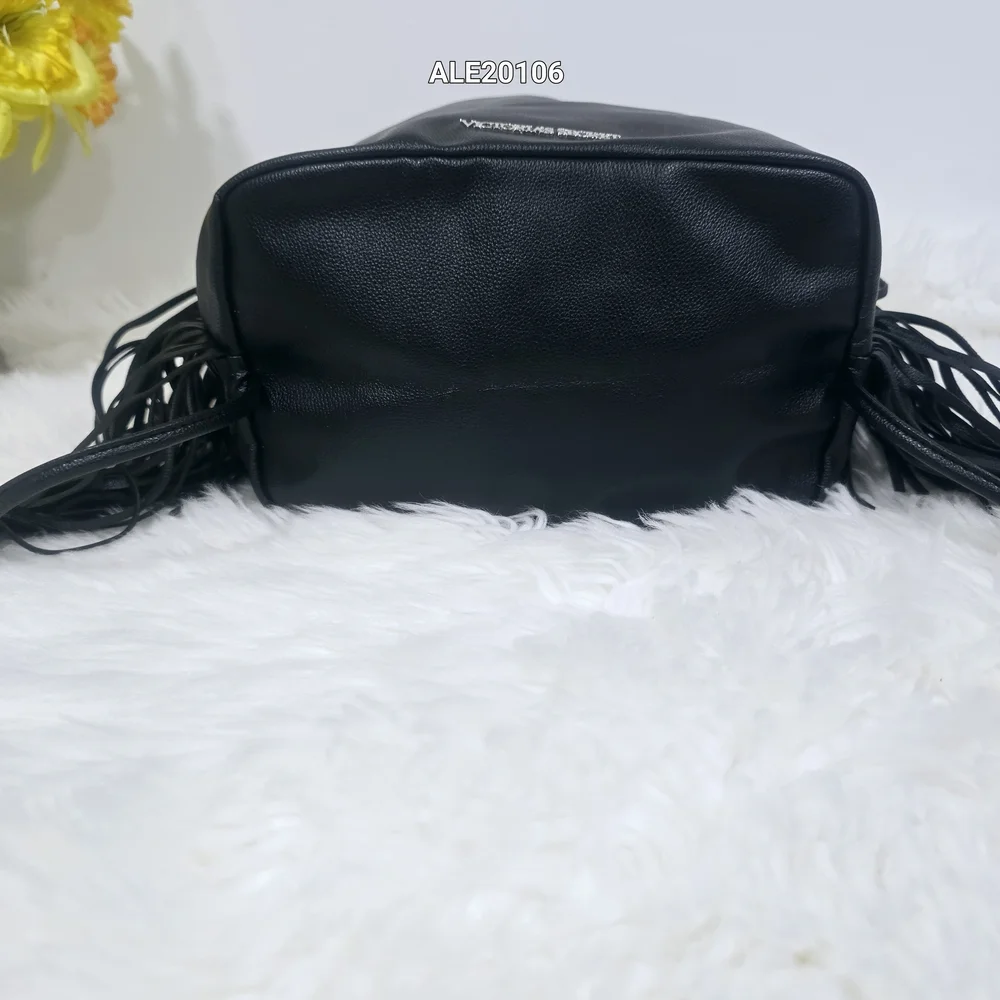 Victoria's Secret Black Fringe Backpack New.